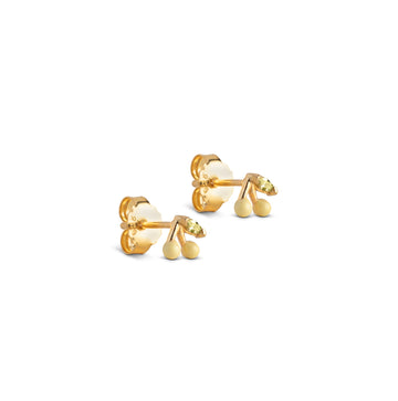 Stud Cherry - Lysegul - Enamel