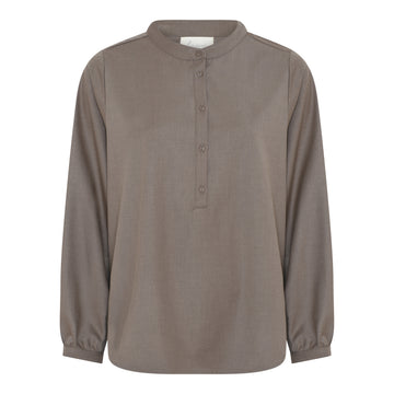 Madrid ls wool shirt - Walnut - FRAU