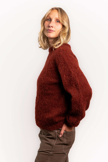 Ida alpaka sweater - Winered - Coffee Beanies