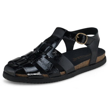 Malene Sandal Leather - Black - Nature Footwear