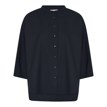 Seoul short wool shirt - Dark Navy - FRAU