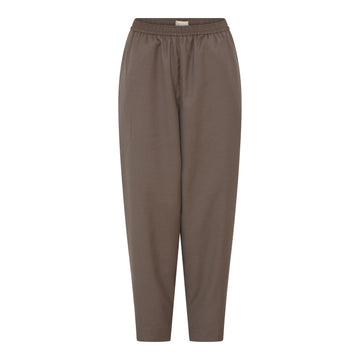 Oslo wool ankle pant - Walnut - FRAU