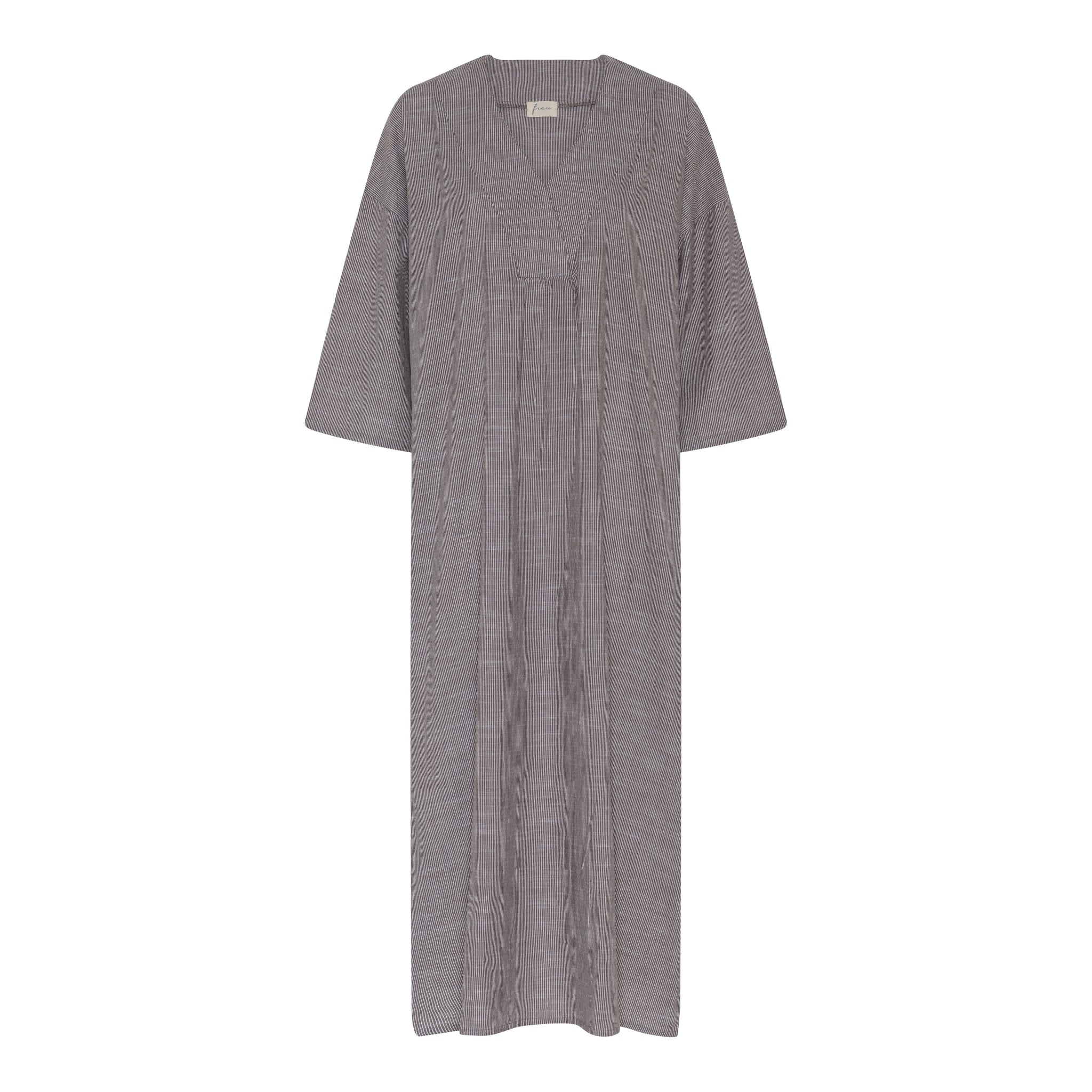 Palma long dress - Coffee quartz stripe - FRAU