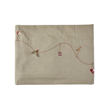 Juledug m/broderi  - 140x240- Speedtsberg
