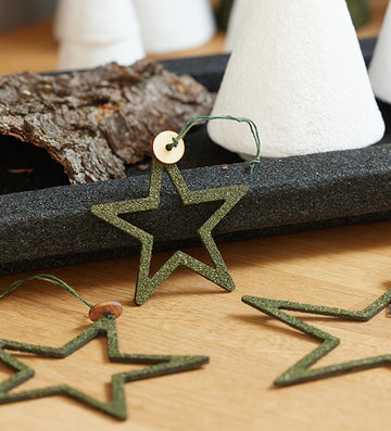WOODz Christmas stars - Burnt Olive -  H16/H20/H24 cm - Lübech Living