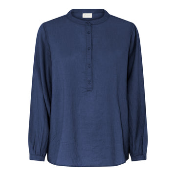 Madrid linen shirt - Deep Cobolt - FRAU