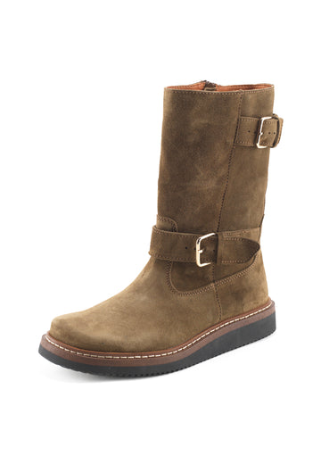Fenja Støvle Luxe Suede - Olive - Nature Footwear