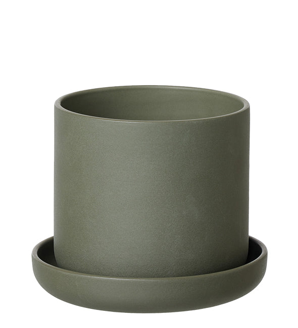 ANNA potte m/skål - Burnt Olive - Lübech Living