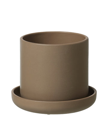 ANNA potte m/skål - Taupe - Lübech Living