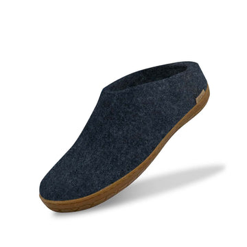 Tøffel med naturgummisål - Denim - Glerups