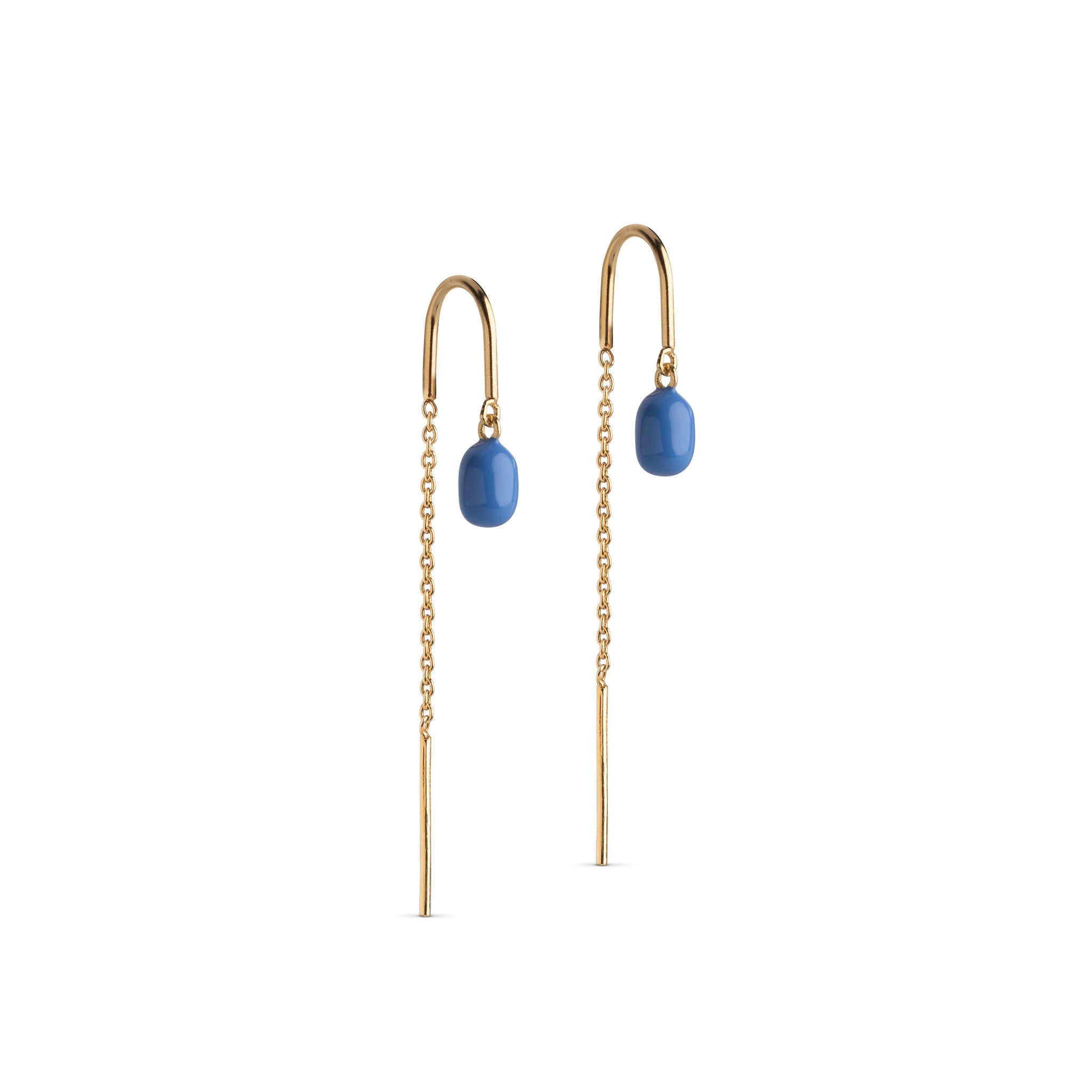 Eleanor øreringe - Cornflower - Enamel