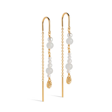 Sofia øreringe - White/Pearl - Enamel Copenhagen