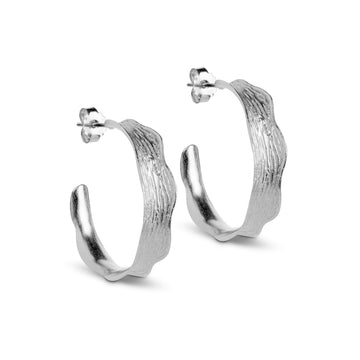 Ane Large Hoops - Sølv - Enamel