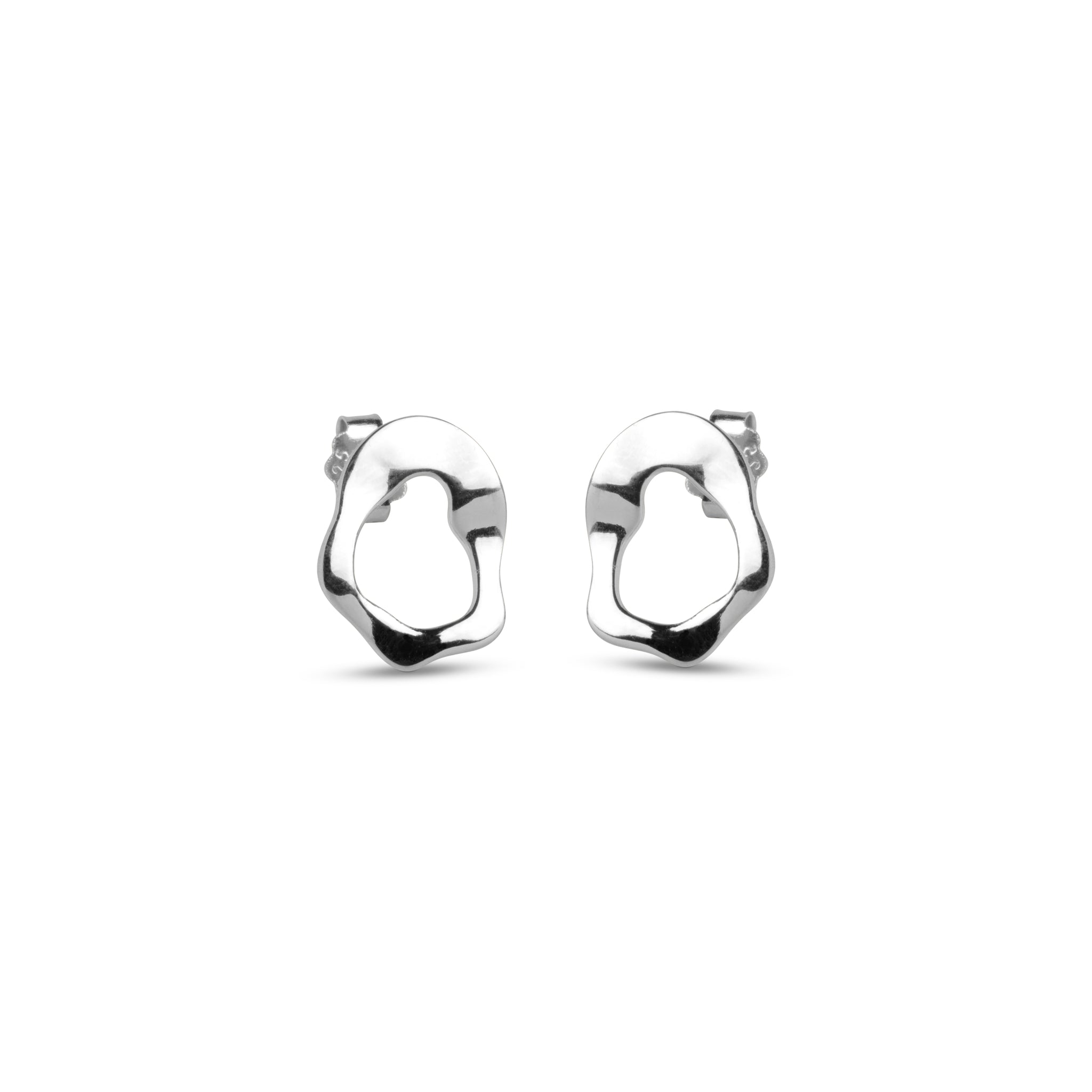 Daphne Studs - Sølv - Enamel