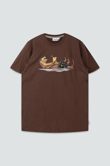 An Otter Vacation T-shirt - Chicory Coffee - LAKOR