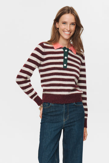 NUCIARA RIETTE STRIPE PULLOVER - Winetasting - Nümph
