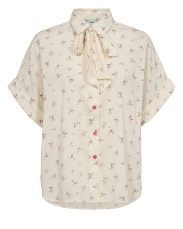 NULULIANA ss bow shirt - Pristine - Nümph