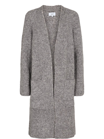 NUZINDI LONG CARDIGAN - Storm Front Melange - Nümph