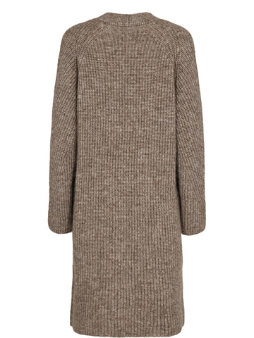 NUZINDI LONG CARDIGAN - Fossil Melange - Nümph