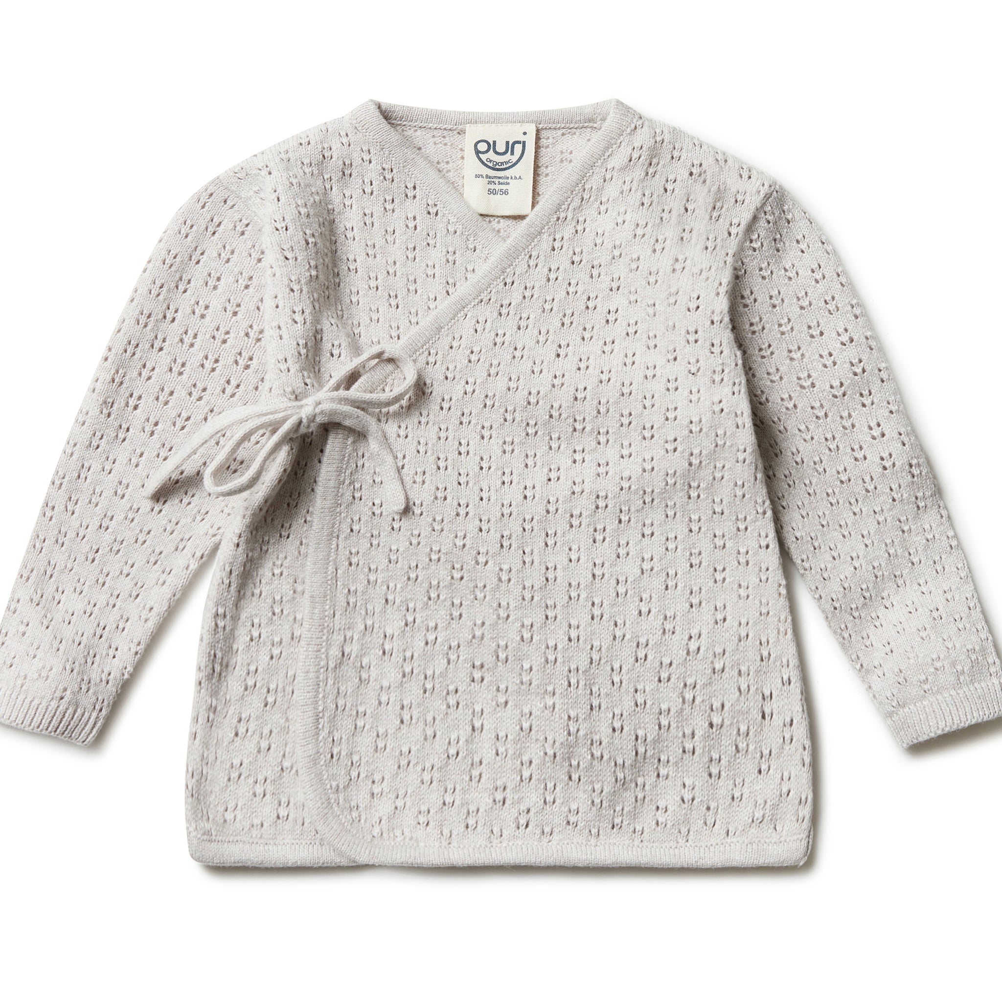 Baby slå-om strik. trøje - Puri Organic