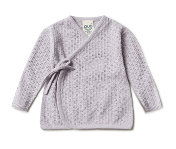 Baby slå-om strik. trøje - Puri Organic