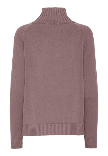 Vera strikbluse - Muskat-brun - GROBUND