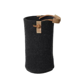 Vinkøler af Zero Waste uld - Charcoal - - Lübech Living