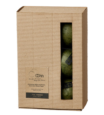 Julekugler box m/6 stk - burnt olive - Lübech Living