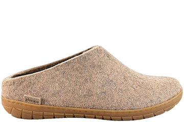 Tøffel med naturgummisål - Sand - Glerups