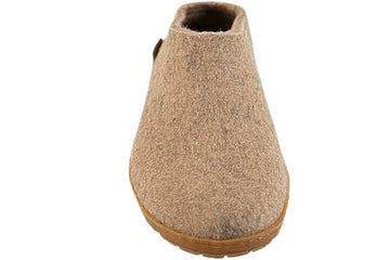 Tøffel med naturgummisål - Sand - Glerups