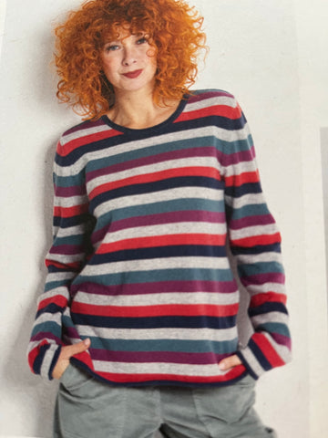 Strikpullover - Strib - Heidekönigin